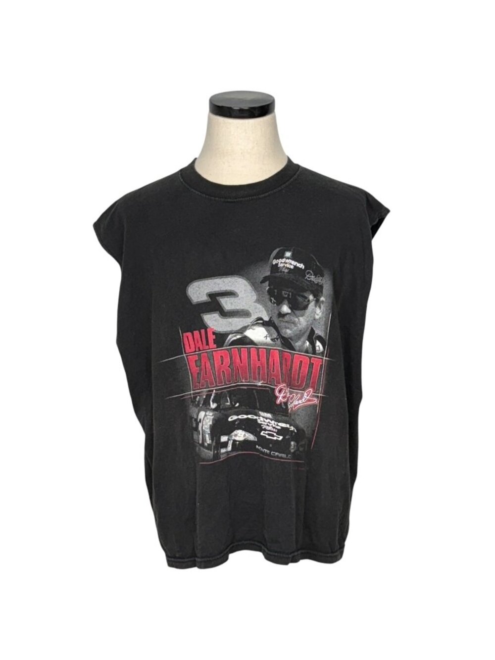 Vintage 90s Dale Earnhardt Black Sleeveless Graphic Tee By Winners Circle 2XL